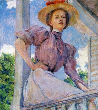  Reid Art Painting - A Summer Girl lady Robert Reid